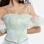 Corsetto Verde con Ricami in Pizzo | Ms Ardelia