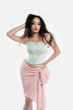 Corsetto Verde con Ricami in Pizzo | Ms Ardelia - immagine 4