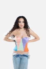 Corset en Satin Color Block| Giullare – Image 5
