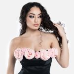 Corset Noir avec Roses | Lady Rose