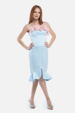 Jupe midi bleu poudre | Lady Rose – Image 3