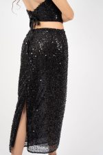 Jupe Longue en Tulle avec Paillettes Noires | Ms Jessy - Édition Nouvel An