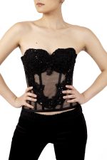 Corsetto in Tulle Nero | Carmen - immagine 7